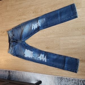 Fidelity Denim distressed medium wash slim Jean sz28